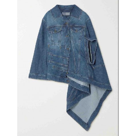 L896 Custom Made to order Denim Women's Irregular Casual Jacket Coat Regular Size XS S M L XL & Plus size 1x-10x (SZ16-52)