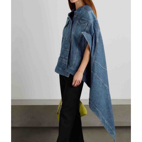 L896 Custom Made to order Denim Women's Irregular Casual Jacket Coat Regular Size XS S M L XL & Plus size 1x-10x (SZ16-52)