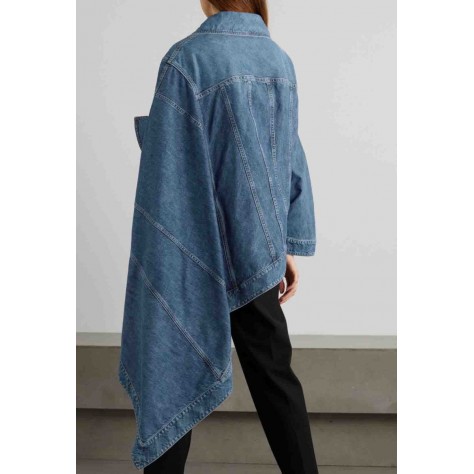 L896 Custom Made to order Denim Women's Irregular Casual Jacket Coat Regular Size XS S M L XL & Plus size 1x-10x (SZ16-52)