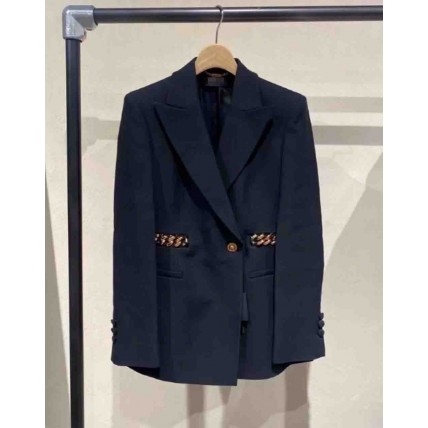 L898 Custom Made to order Cotton spandex Women's Long Sleeve Business Blazer Coat Regular Size XS S M L XL & Plus size 1x-10x (SZ16-52)