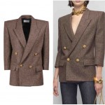 L899 Custom Made to order Wool blend Women's 3/4 Sleeve Double Breasted Coat New Regular Size XS S M L XL & Plus size 1x-10x (SZ16-52)