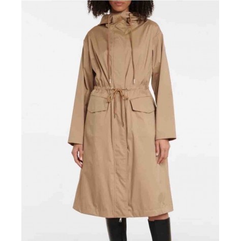 L901 Custom Made to order Spandex cotton Poplin Women's Casual Hooded Trench Coat Regular Size XS S M L XL & Plus size 1x-10x (SZ16-52)