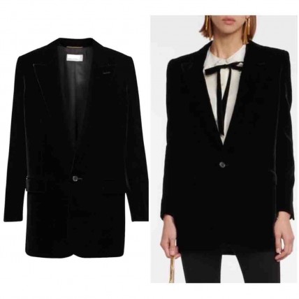 L904 Custom Made to order Velvet Women's One Button Velvet Suit Coat Regular Size XS S M L XL & Plus size 1x-10x (SZ16-52)