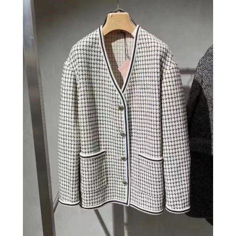 L910 Custom Made to order Polyester Long Sleeved Loose Casual Plaid Jacket Coat Regular Size XS S M L XL & Plus size 1x-10x (SZ16-52)