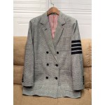 L918 Custom Made to order Twill Vintage Double Breasted Plaid Suit Coat New Regular Size XS S M L XL & Plus size 1x-10x (SZ16-52)