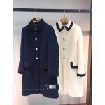 L920 Custom Made to order Cotton spandex Contrast Single Breasted Casual Overcoat Coat Regular Size XS S M L XL & Plus size 1x-10x (SZ16-52)