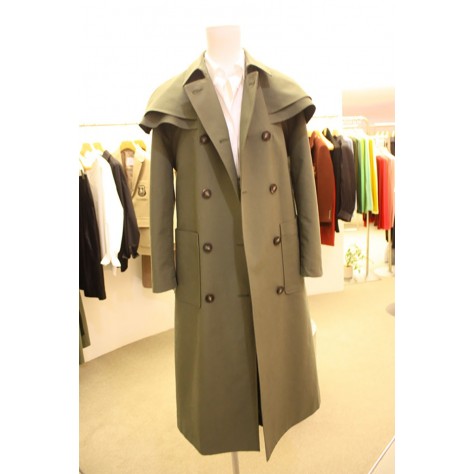 L922 Custom Made to order Twill Loose Double Breasted Belted Trench Coat Regular Size XS S M L XL & Plus size 1x-10x (SZ16-52)