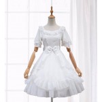 L93 Chiffon Classic Lolita Bow Wedding Bridesmaid Dress Regular Size XS S M L XL & Plus size 1x-10x (SZ16-52)