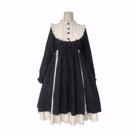 L94 polyester Sweet Lolita Gothic Ruffle Dress Ball Gown Regular Size XS S M L XL & Plus size 1x-10x (SZ16-52)