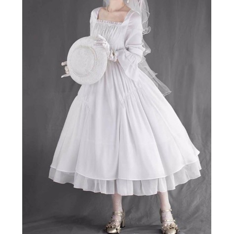 L99 Chiffon Wedding Bridesmaid Big Swing Lolita Dress Regular Size XS S M L XL & Plus size 1x-10x (SZ16-52)