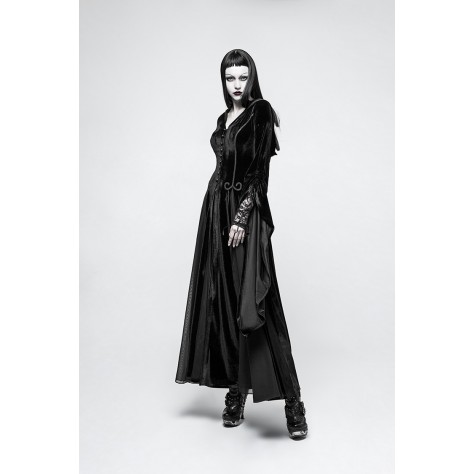  TY97  Custom Made to order Velvet  Gothic Punk Gothic Long Dress Regular Size XS S M L XL & Plus size  (SZ16-52)1X 2X 3X 4X 5X 6X 7X 8X 9X 10X