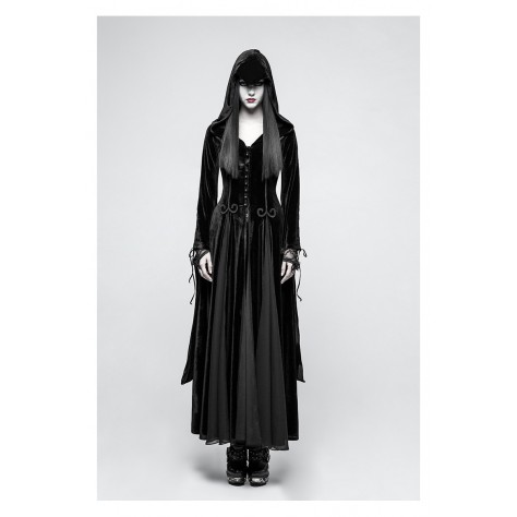  TY97  Custom Made to order Velvet  Gothic Punk Gothic Long Dress Regular Size XS S M L XL & Plus size  (SZ16-52)1X 2X 3X 4X 5X 6X 7X 8X 9X 10X