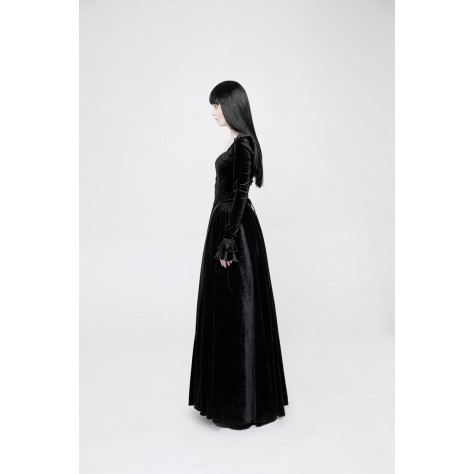  TY130 Custom Made to order Velvet  Gothic Punk maxi velvet Dress Regular Size XS S M L XL & Plus size  (SZ16-52)1X 2X 3X 4X 5X 6X 7X 8X 9X 10X