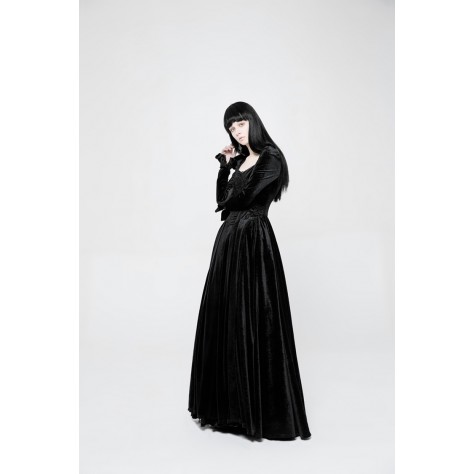  TY130 Custom Made to order Velvet  Gothic Punk maxi velvet Dress Regular Size XS S M L XL & Plus size  (SZ16-52)1X 2X 3X 4X 5X 6X 7X 8X 9X 10X