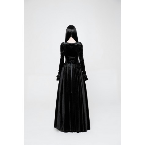  TY130 Custom Made to order Velvet  Gothic Punk maxi velvet Dress Regular Size XS S M L XL & Plus size  (SZ16-52)1X 2X 3X 4X 5X 6X 7X 8X 9X 10X