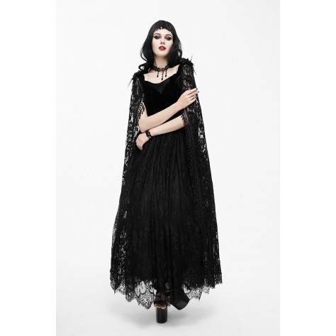  TY99  Custom Made to order Lace  Gothic Punk Gothic  Long Dress Regular Size XS S M L XL & Plus size(SZ16-52)1X 2X 3X 4X 5X 6X 7X 8X 9X 10X