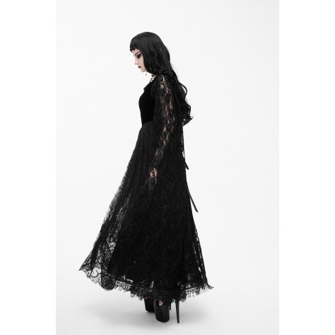  TY99  Custom Made to order Lace  Gothic Punk Gothic  Long Dress Regular Size XS S M L XL & Plus size(SZ16-52)1X 2X 3X 4X 5X 6X 7X 8X 9X 10X